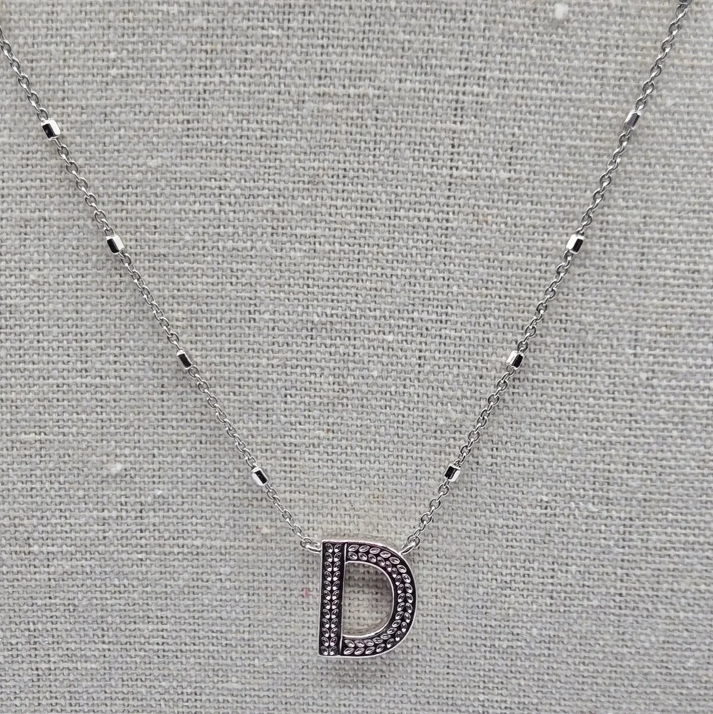 KENDRA SCOTT Initial D Rhodium Over Brass Necklace